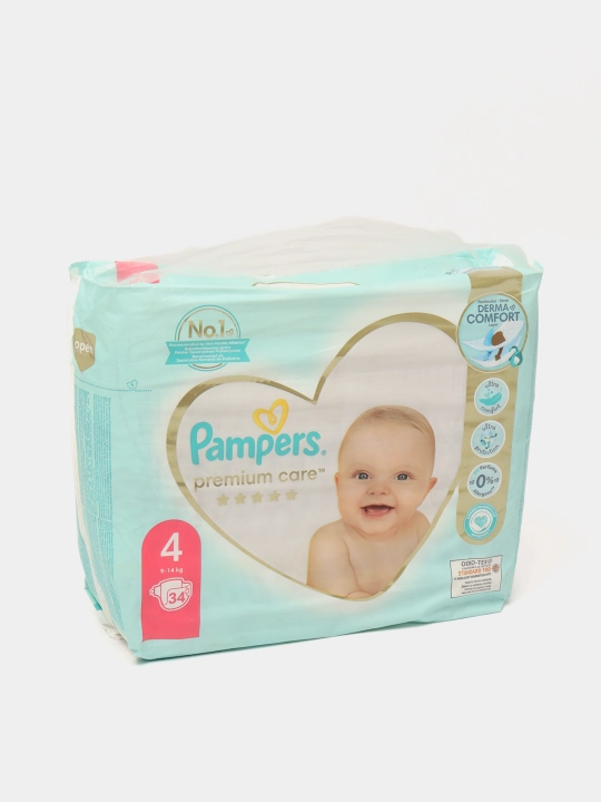 Подгузники для детей Pampers Premium Care 4 размер, 9-14 кг, 34 шт