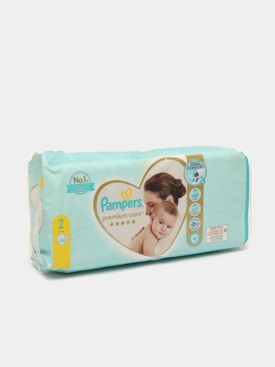 Подгузники для детей Pampers Premium Care 2 размер, 4-8 кг, 46 шт
