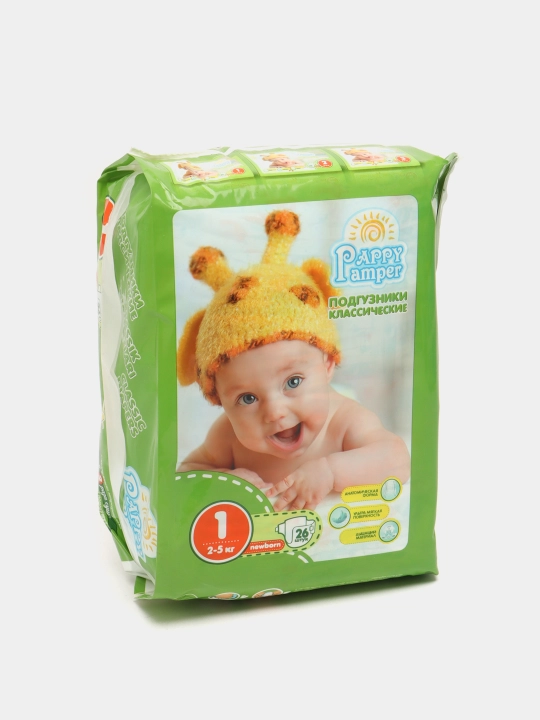 Bolalar uchun taglig "Pappy Pamper" Newborn #1, 26 dona - 
