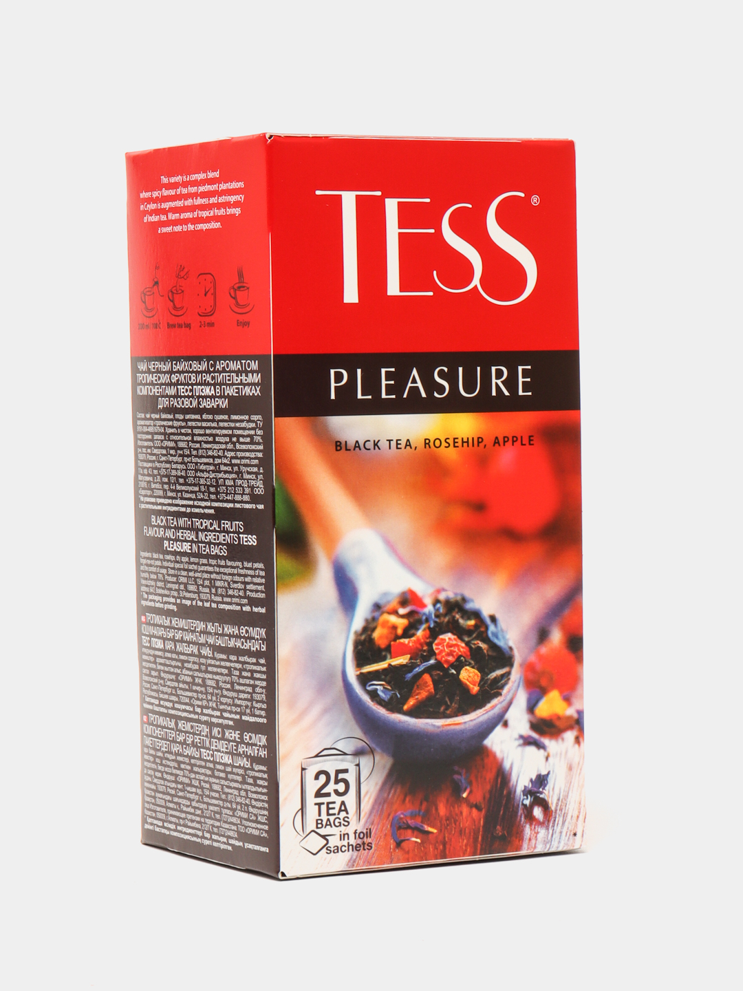 Чёрный чай Tess Pleasure, 1.5 г * 25 штук купить по низким ценам в ...