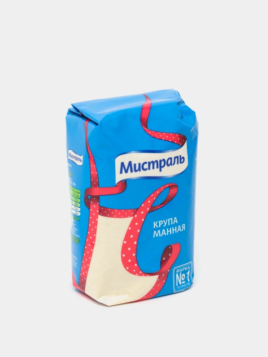 Bug'doy Mistral Manka 800 g, yumshoq bug'doy navlaridan - 