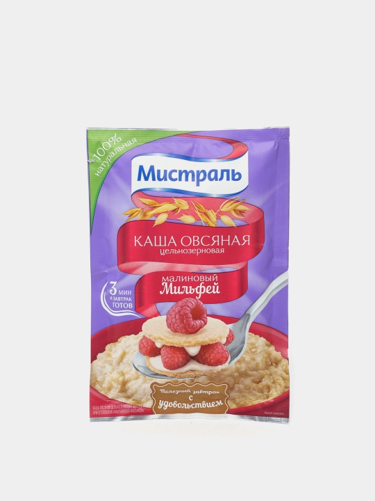 Ovsyanka bo'tqasi Mistral Malinali Milfey, 40 g - 