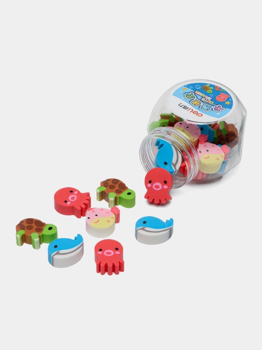 Ластик 20 шт, ассорти, Deli, 7533