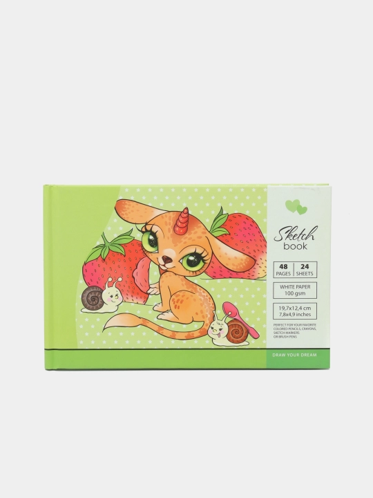 Скетчбук Art Studio of Happiness 21564 "Draw your dream", матовая ламинация, 7БЦ, 197х124 мм, 24 листа - 