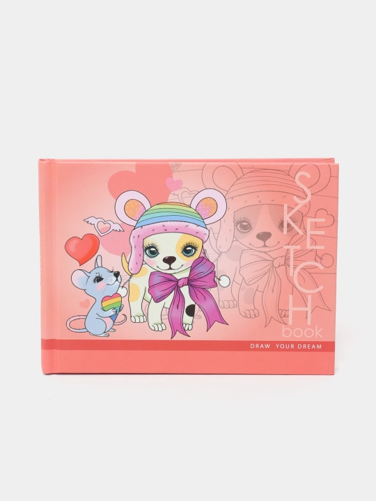 Sketchbuk Art Studio of Happiness 21601, matli laminatsiya, 7BС, 148x105 mm, A6f, 48 varaq - 