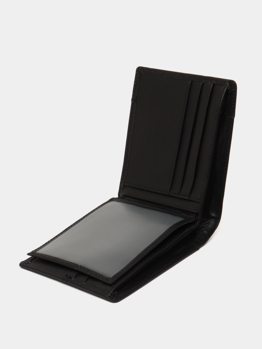 Erkaklar hamyoni Genuine Leather Classic Black