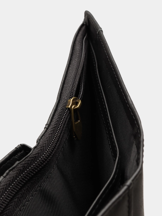 Erkaklar hamyoni Genuine Leather Classic Black