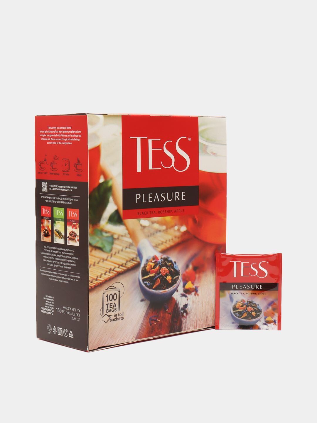 Tess pleasure 100 пакетиков. Чай тесс 100 пакетиков плеасуре черный. чай tess 100*1.5 pleasure черный. чай tess черный плэжа пакетик100 шт 150 г. тесс чай 100 пакетов яблоко шиповник.