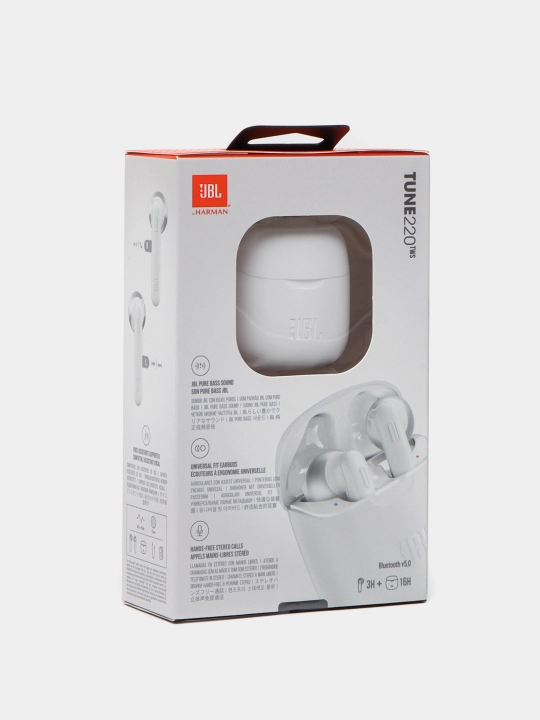 Simsiz quloqchinlar JBL Tune 220 TWS JBLT220TWSWHT, oq - 