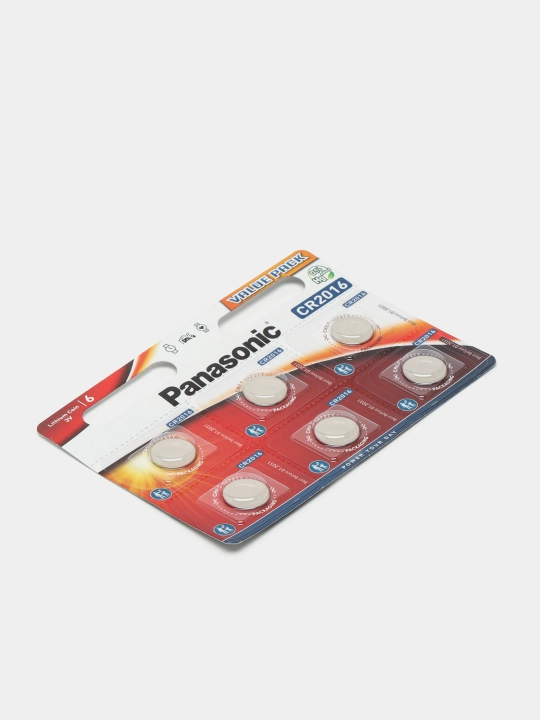 Lityum diskli batareyalar Panasonic CR2016, З V, 6 dona
