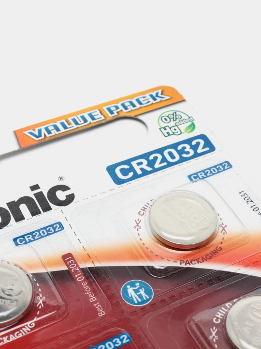Lityum diskli batareykalar Panasonic CR2032, З V, 6 dona