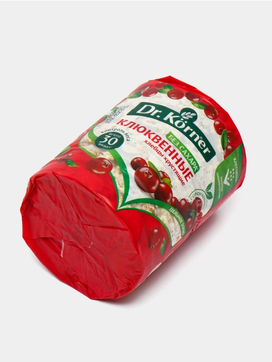 Qarsildoq nonlar Dr.Korner, klyukva, shakarsiz, 100 g