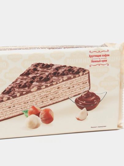 Yashkino yong'og'i sirlangan vafli tort, 250 g