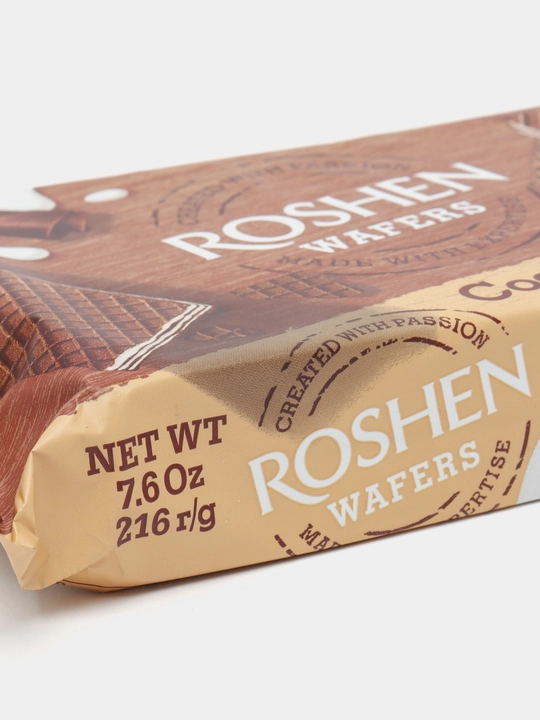 Вафли Roshen Wafers, какао-молоко, 216 г