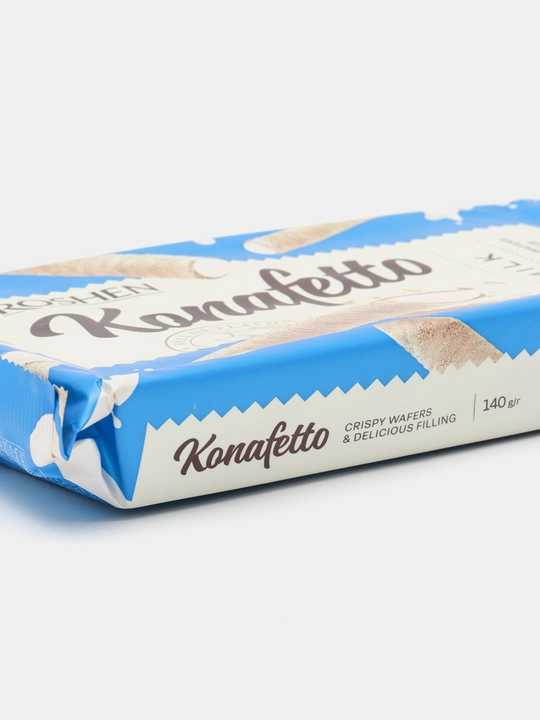 Вафельные трубочки Roshen Konafetto с молочной начинкой, 140 г