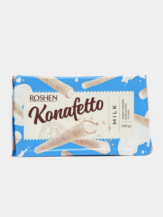 Vafli tayoqchalr Roshen Konafetto sut to'ldirish bilan, 140 g - 