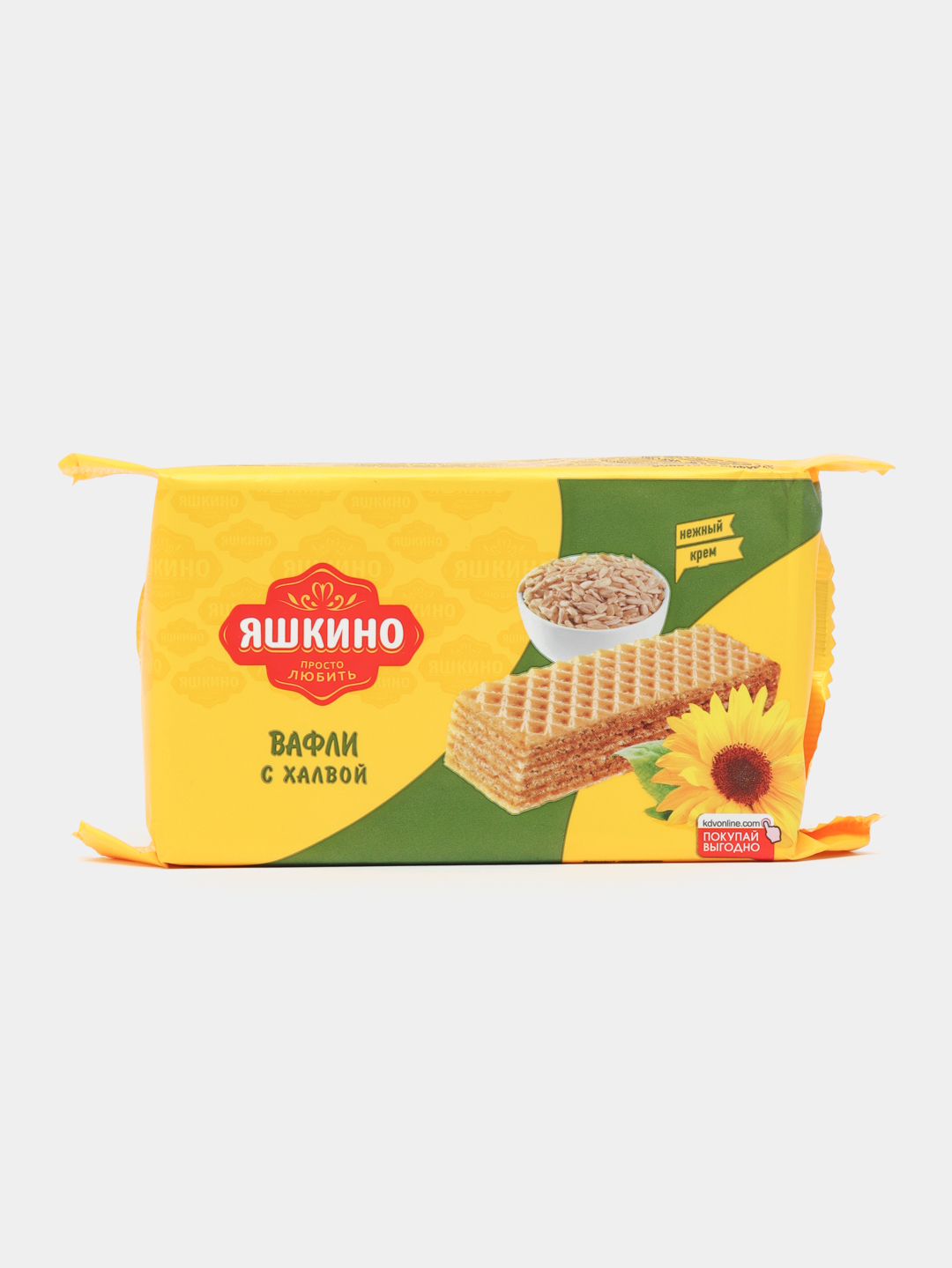 Vaflilar Yashkino, qarsildoq holva bilan, 200 g - 