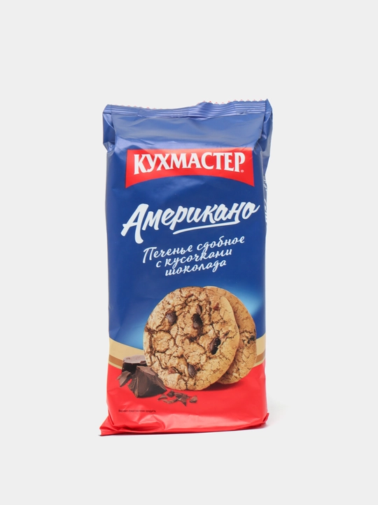 Pechenye Kuhmaster Americano shokolad bo'laklari bilan, 180 g - 