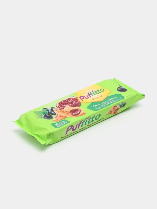 Слоенное печенье Puffitto, с чёрной смородиной, 125 г