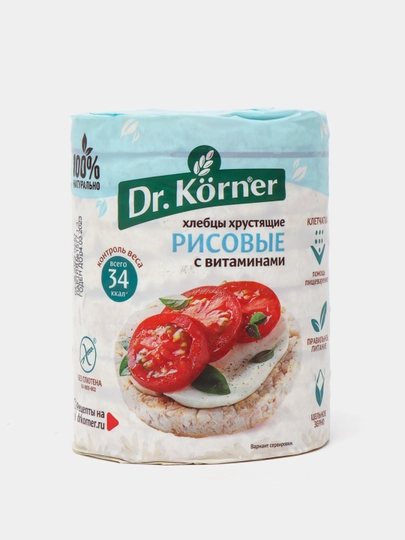 Хлебцы Dr.Korner Рисовые с витаминами, 100 г