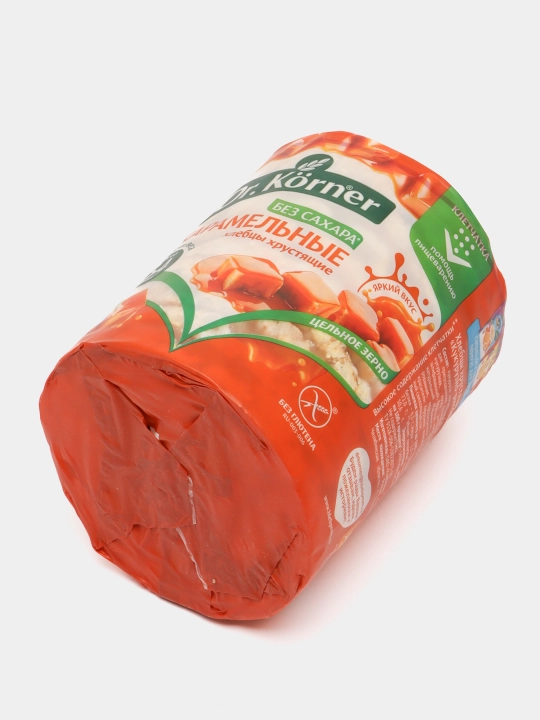 Karamelli xlebtsi Dr. Korner makkajo'xori-guruch, 90 g