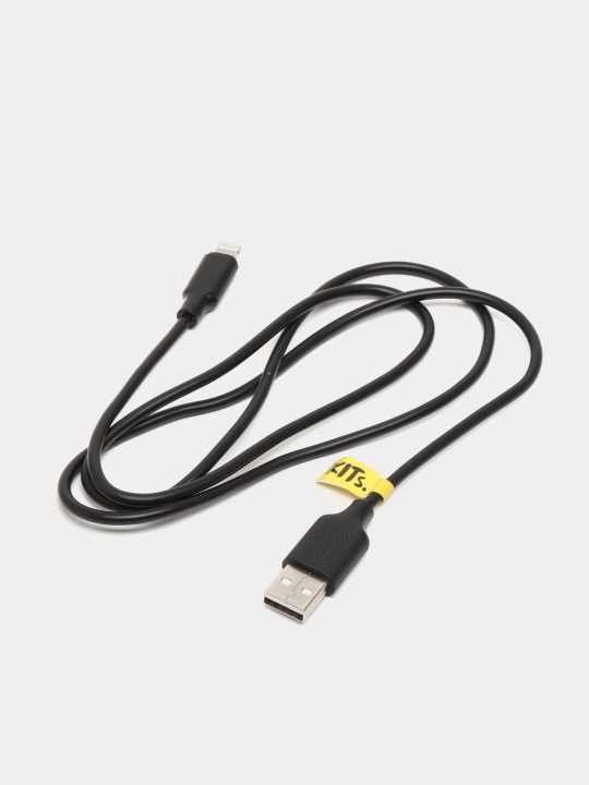 Кабель KITs USB 2.0 to Lightning Black - 