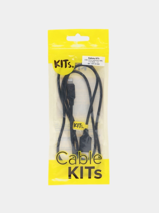 Кабель KITs USB 2.0 to Lightning Black