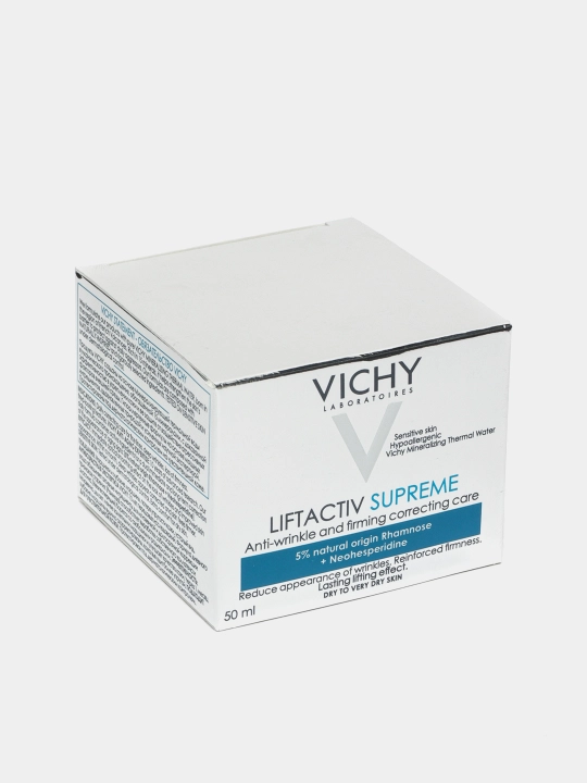 VICHY LIFTACTIV SUPREME Quruq terini taranglatish va namlash uchun ajinlarga qarshi krem, 50 ml