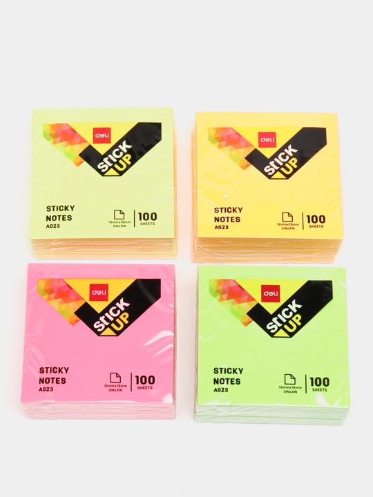 O'z-o'zidan yopishadigan stiker Deli 02303-EA, 76 * 76 mm, 100 varaq - 