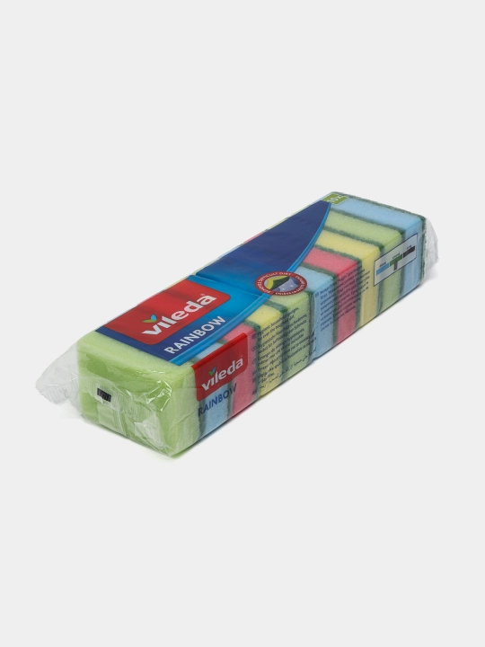 Губка для мытья посуды Vileda Rainbow, 10 шт