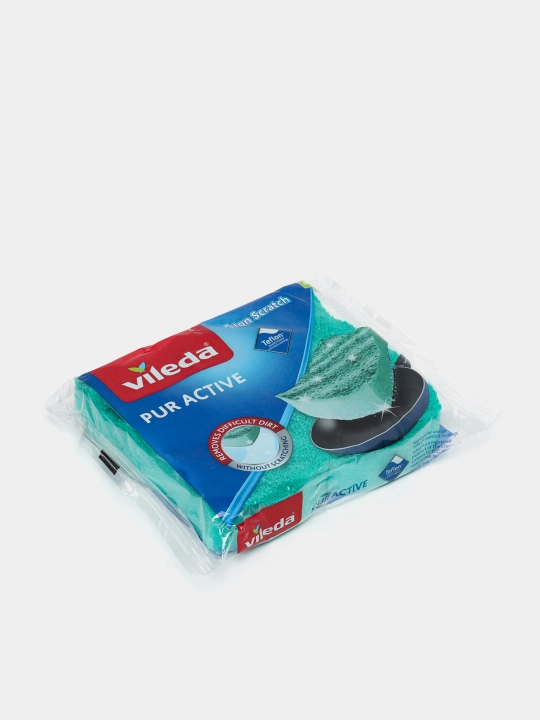 Губки для посуды Vileda, Pur Active, 2 штуки, для тефлона, для кухни