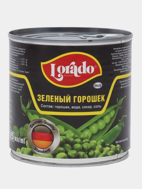 Зеленый горошек Lorado, 425 мл - 