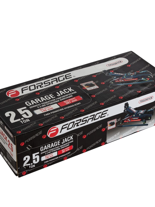 Подкатной домкрат с фиксацией Forsage 2.5т, h min 140 мм, h max 387 мм, F-TH22501CB