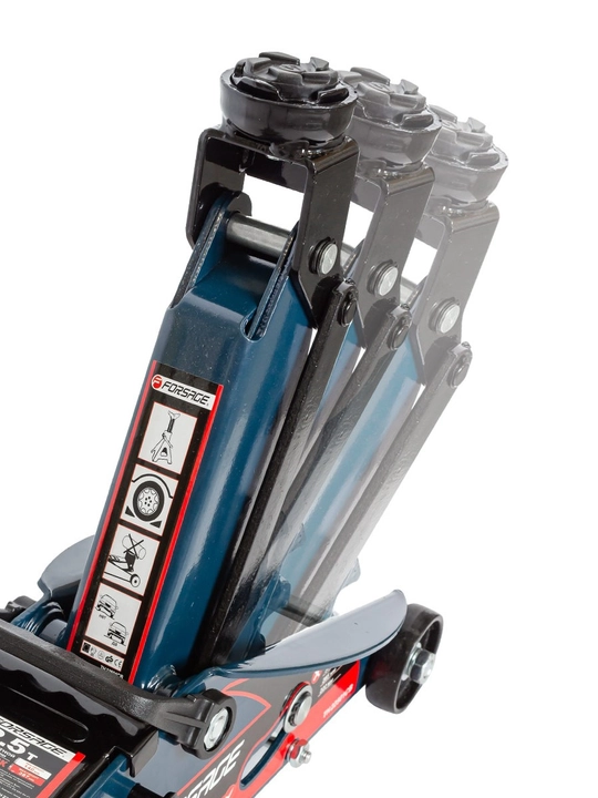 Подкатной домкрат с фиксацией Forsage 2.5т, h min 140 мм, h max 387 мм, F-TH22501CB