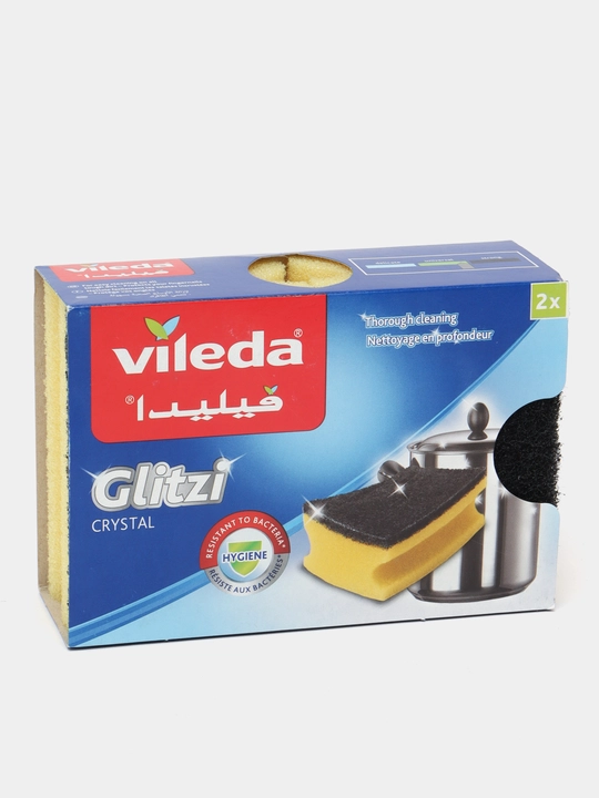 Vileda Glitzi Crystal: губка для посуды, 2 шт, с кристаллами, Германия