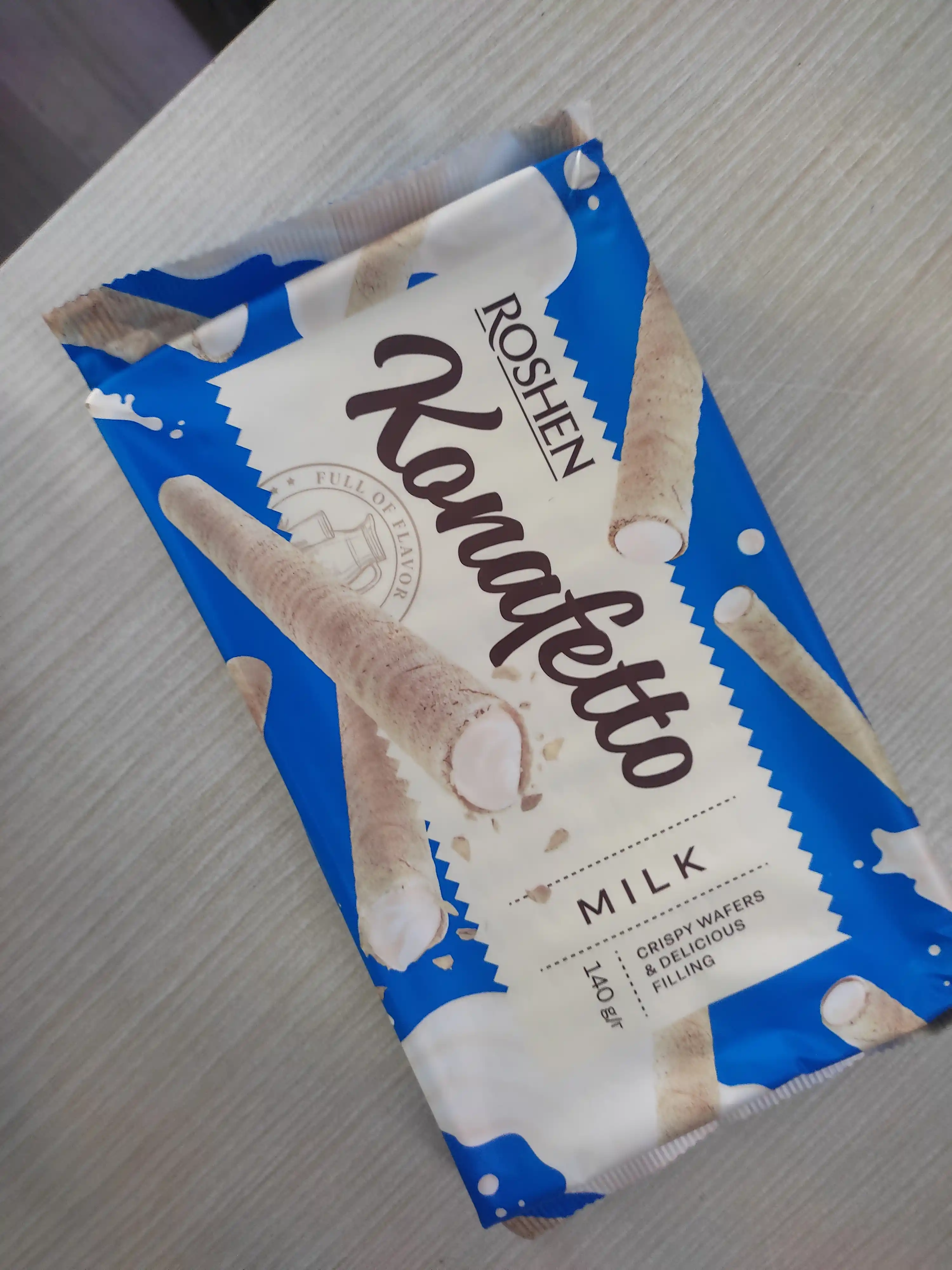 Вафельные трубочки Roshen Konafetto с молочной начинкой, 140 г