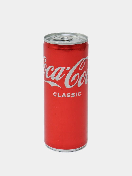 Gazlangan ichimlik Coca - Cola ichimligi, 250 ml, temir banka - 