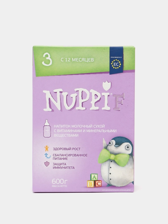 Смесь молочная Nuppi F 3, с 12 месяцев, 600 г - 