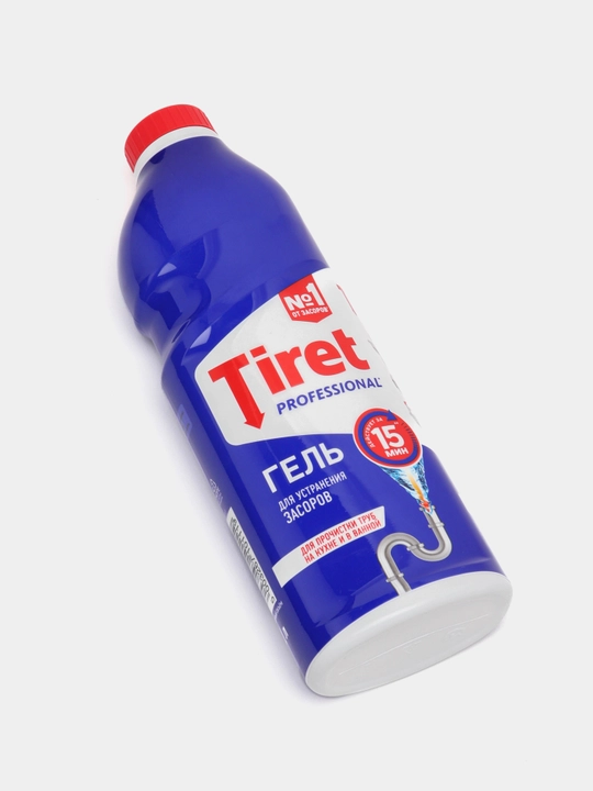 Гель для устранения засоров в трубах Tiret Professional, 1 л