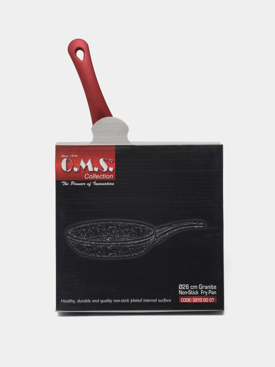 Кастрюля из гранита O.M.S., без палочек, 26*12.5 см, 5.5 л, красный