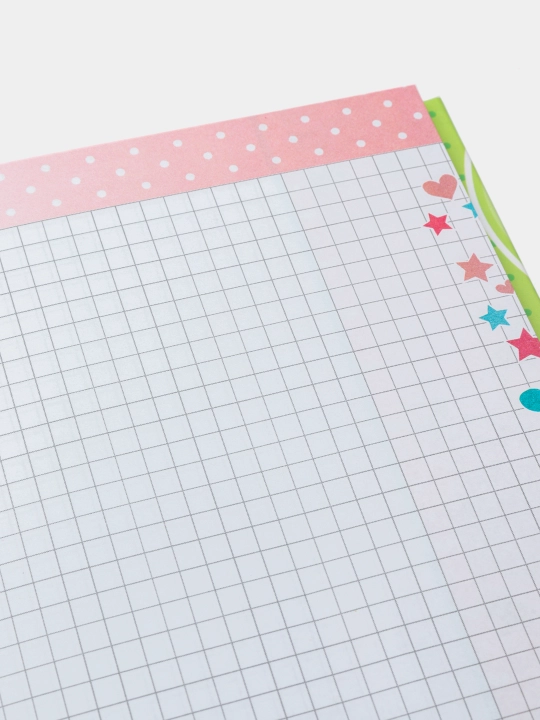 Блокнот "HAPPY PLANNER", 70г, 7БЦ, матовая ламинация, глиттер, 135х197мм, 96л, 2166