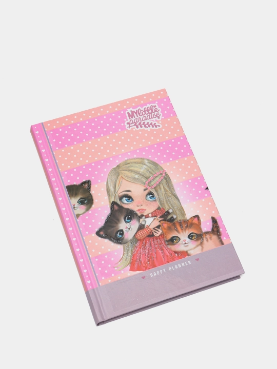 Блокнот "HAPPY PLANNER", 70г, 7БЦ, мат.лам., выб.лак, глиттер, 135х197мм, 96л, диз.21473