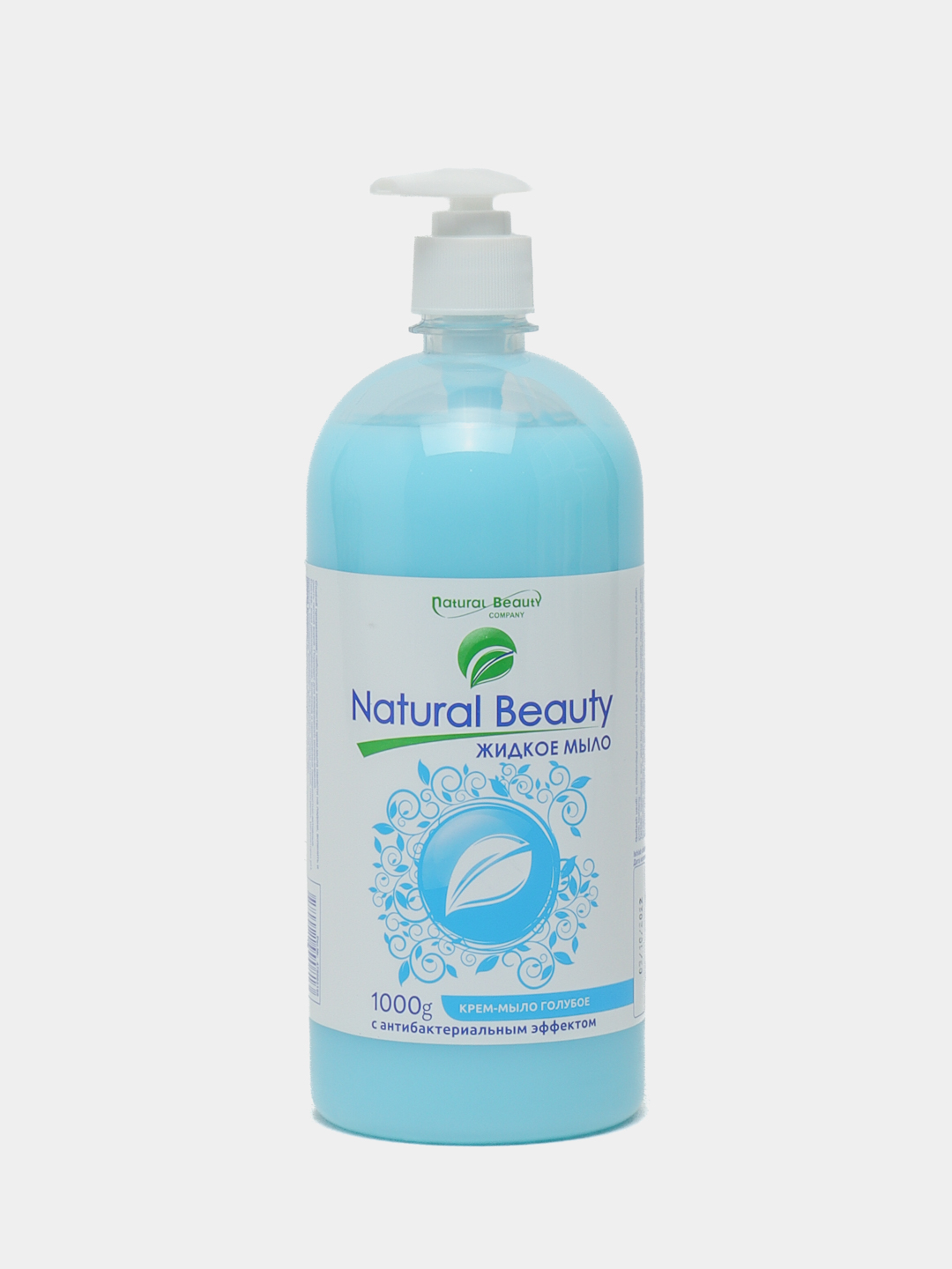 Мыло жидкое "NATURAL BEAUTY"(1 кг) голубое с антибактериальным эффектом