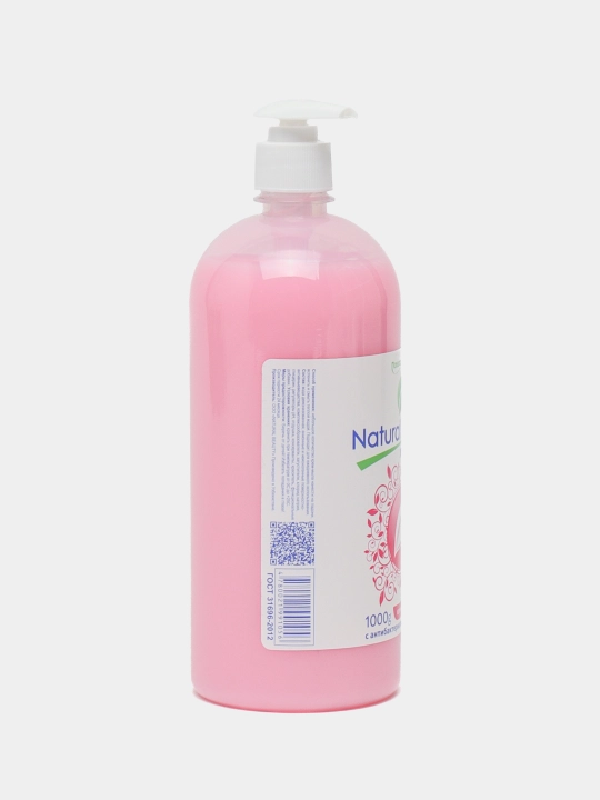 Мыло жидкое Natural Beauty розовое с антибактериальным эффектом, 1000 г