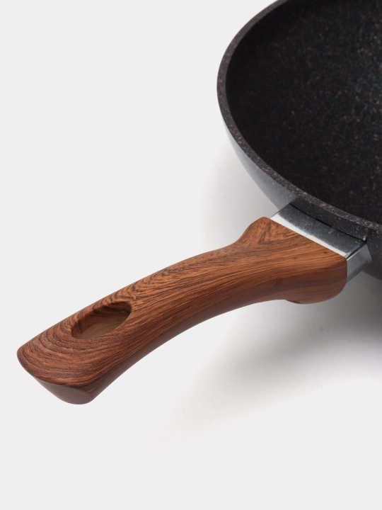 Tova WOK tutqich bilan Kukmara "Granit ultra" Blue, AP liniyasi, 28 * 9.5 sm