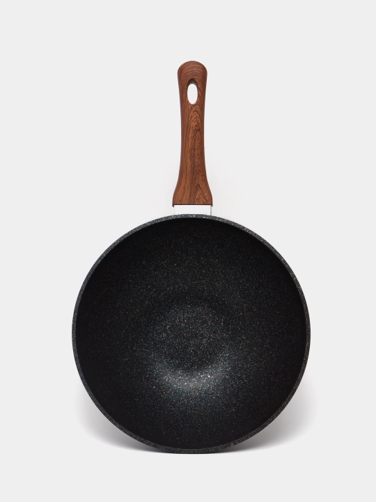 Tova WOK tutqich bilan Kukmara "Granit ultra" Blue, AP liniyasi, 28 * 9.5 sm