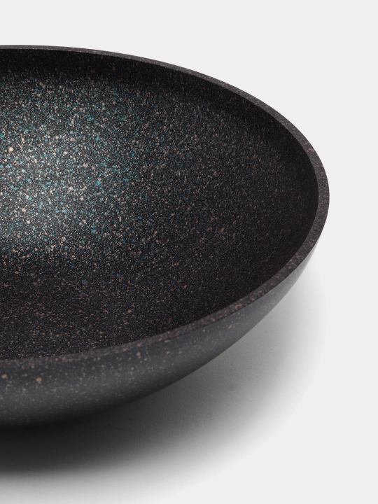 Tova WOK tutqich bilan Kukmara "Granit ultra" Blue, AP liniyasi, 28 * 9.5 sm