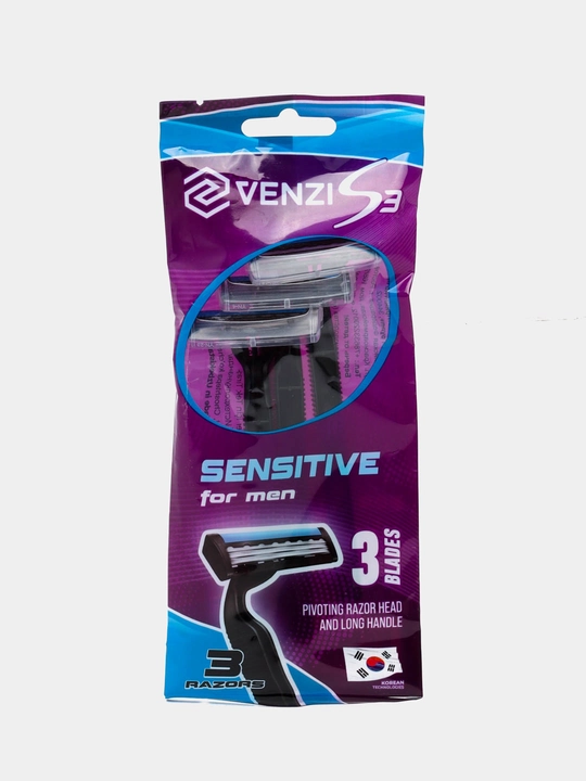 Одноразовая бритва Venzi S3, 3 шт - 
