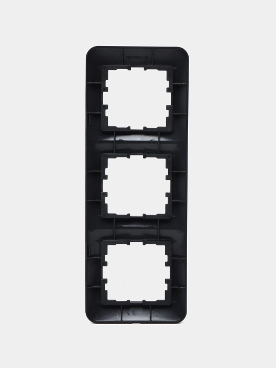 Рамка Lezard KARINA LIFE 708-4200-153, 3-местная, вертикальная, чёрная матовая
