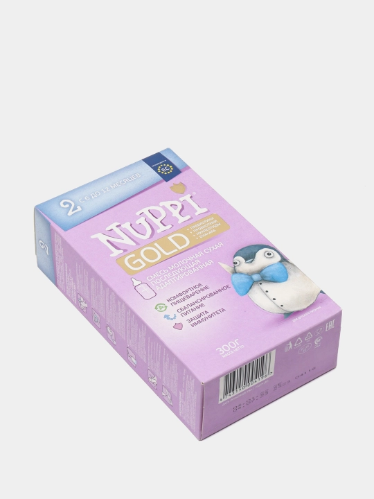 Quruq sut aralashmasi Nuppi Gold, 6-12 oylik, 300 g